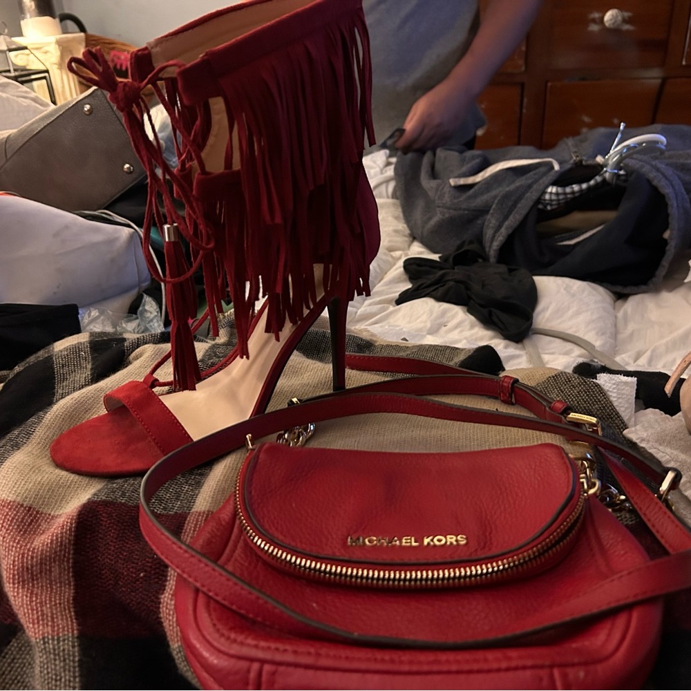 Michael Kors Cherry Red Crossbody Bag